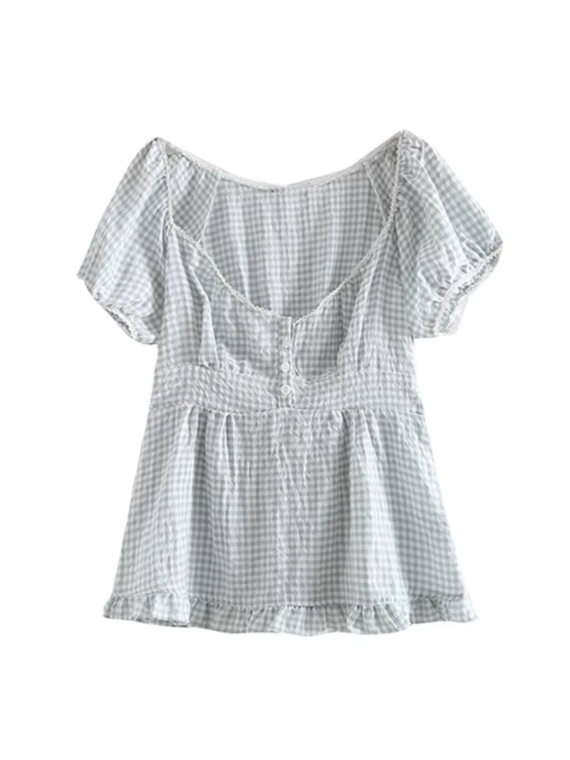 Slim Girls Sweet Tshirts 2022 Summer Fashion Ladies Stylish Soft Cotton Short Tees Vintage Women Cute Tops Chic