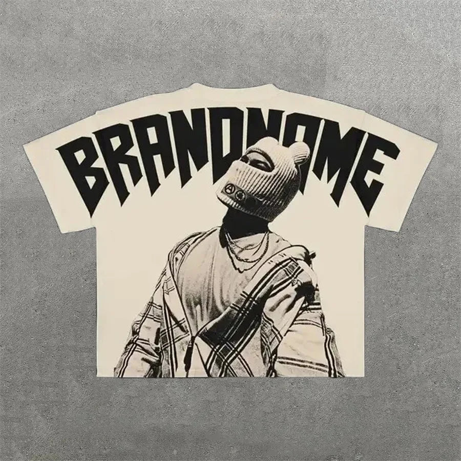 Designer Men'S T Shirts Y2K Harajuku Shirt Men Hip Hop Gothic Graphic Print Oversized Cotton Tshirt Punk Short Sleeved Streetwear Casual Tops Tees Size S-3XL