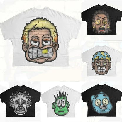 Designer Men'S T Shirts Y2K Shirt Harajuku Oversized High Quality Vintage Graphic Shirt Streetwear Top Goth Women Clothes Size S-3XL