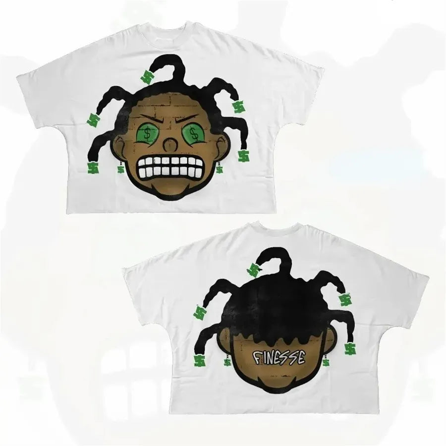 Designer Men'S T Shirts Y2K Shirt Harajuku Oversized High Quality Vintage Graphic Shirt Streetwear Top Goth Women Clothes Size S-3XL