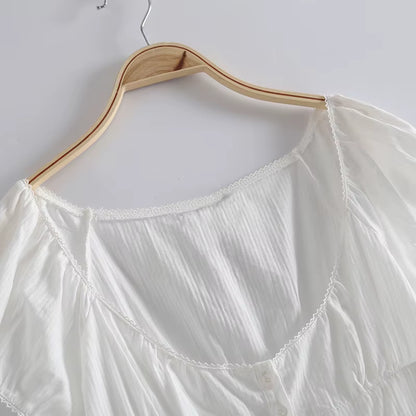 Slim Girls Sweet Tshirts 2022 Summer Fashion Ladies Stylish Soft Cotton Short Tees Vintage Women Cute Tops Chic