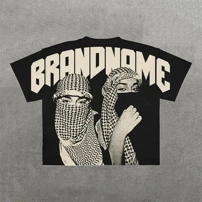 Designer Men'S T Shirts Y2K Harajuku Shirt Men Hip Hop Gothic Graphic Print Oversized Cotton Tshirt Punk Short Sleeved Streetwear Casual Tops Tees Size S-3XL