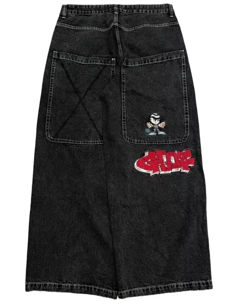Y2K Baggy Jeans Men Harajuku 2000S Vintage Embroidered High Quality Jeans New Hip Hop Streetwear Men Women Casual Wide Leg Jeans