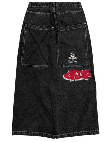 Y2K Baggy Jeans Men Harajuku 2000S Vintage Embroidered High Quality Jeans New Hip Hop Streetwear Men Women Casual Wide Leg Jeans
