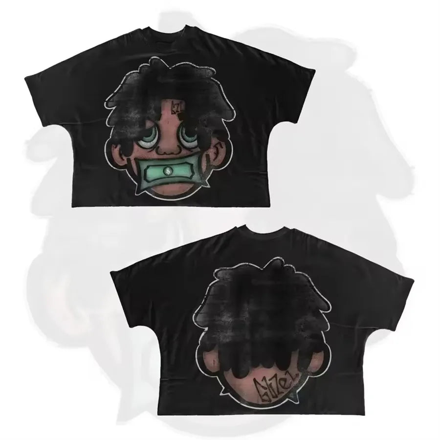 Designer Men'S T Shirts Y2K Shirt Harajuku Oversized High Quality Vintage Graphic Shirt Streetwear Top Goth Women Clothes Size S-3XL