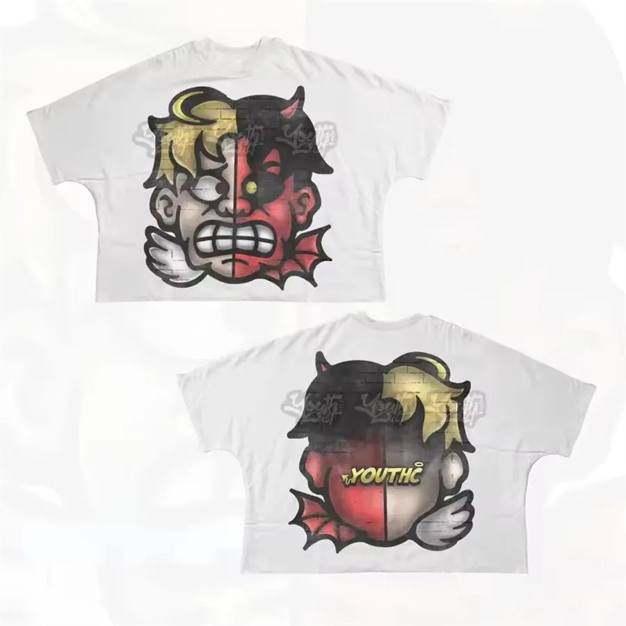 Designer Men'S T Shirts Y2K Shirt Harajuku Oversized High Quality Vintage Graphic Shirt Streetwear Top Goth Women Clothes Size S-3XL