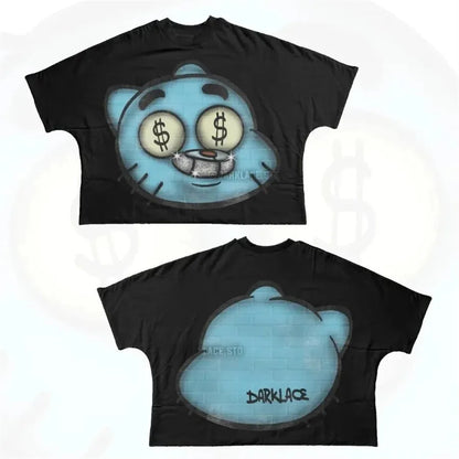 Designer Men'S T Shirts Y2K Shirt Harajuku Oversized High Quality Vintage Graphic Shirt Streetwear Top Goth Women Clothes Size S-3XL