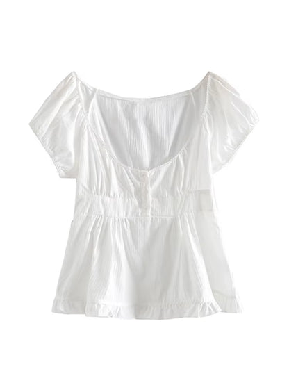 Slim Girls Sweet Tshirts 2022 Summer Fashion Ladies Stylish Soft Cotton Short Tees Vintage Women Cute Tops Chic