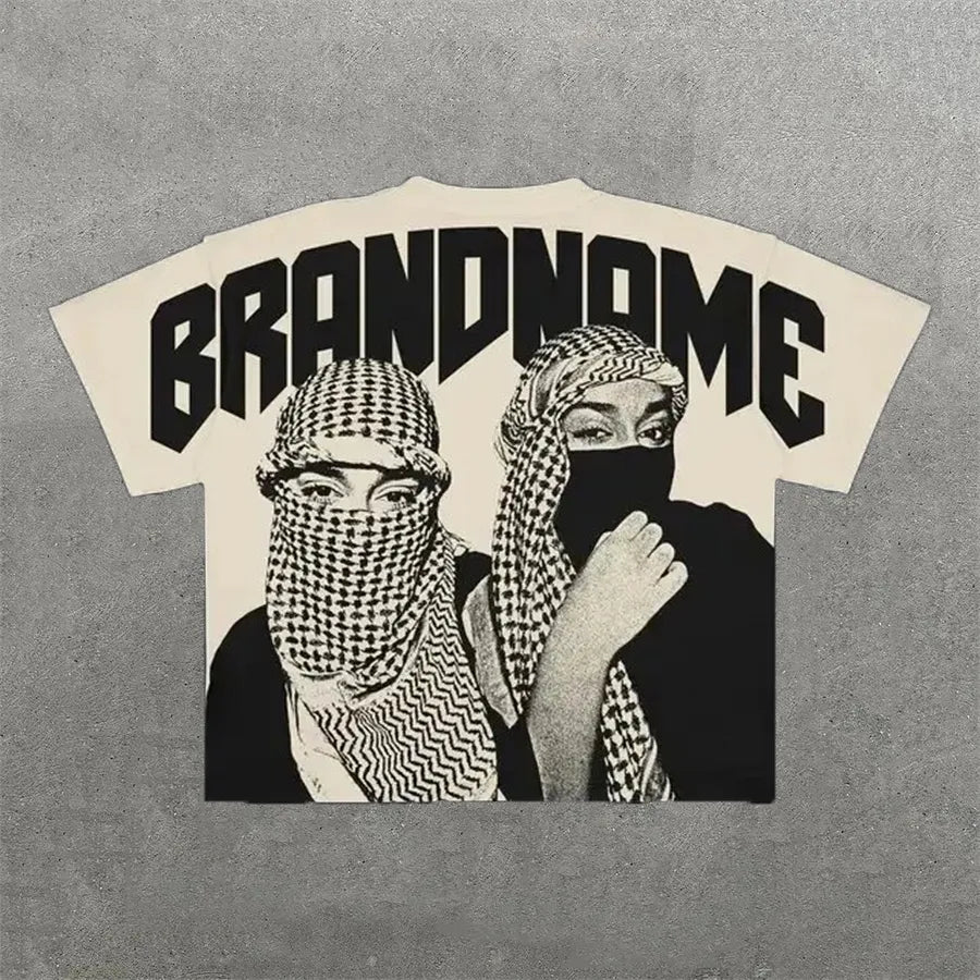 Designer Men'S T Shirts Y2K Harajuku Shirt Men Hip Hop Gothic Graphic Print Oversized Cotton Tshirt Punk Short Sleeved Streetwear Casual Tops Tees Size S-3XL