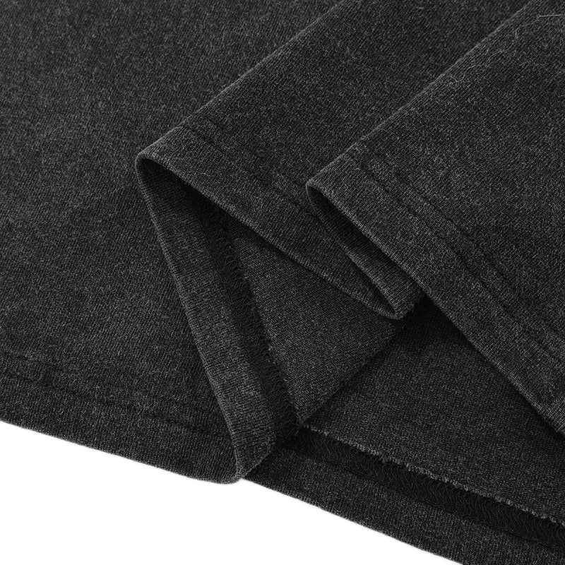 Men Washed Black T-Shirt Harajuku Streetwear Red Face Graphic T Shirt Cotton Vintage Tshirt Hipster Tops Tee Unisex Y2K