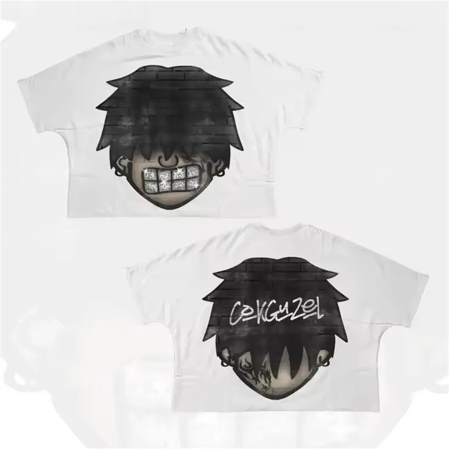 Designer Men'S T Shirts Y2K Shirt Harajuku Oversized High Quality Vintage Graphic Shirt Streetwear Top Goth Women Clothes Size S-3XL