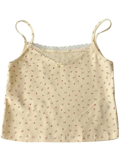 Camisole Women'S Tops Summer Short Tops 2021 New Vintage Lace Slim Warm Joker Ladies Bottoming Cute Tops for Women Camis