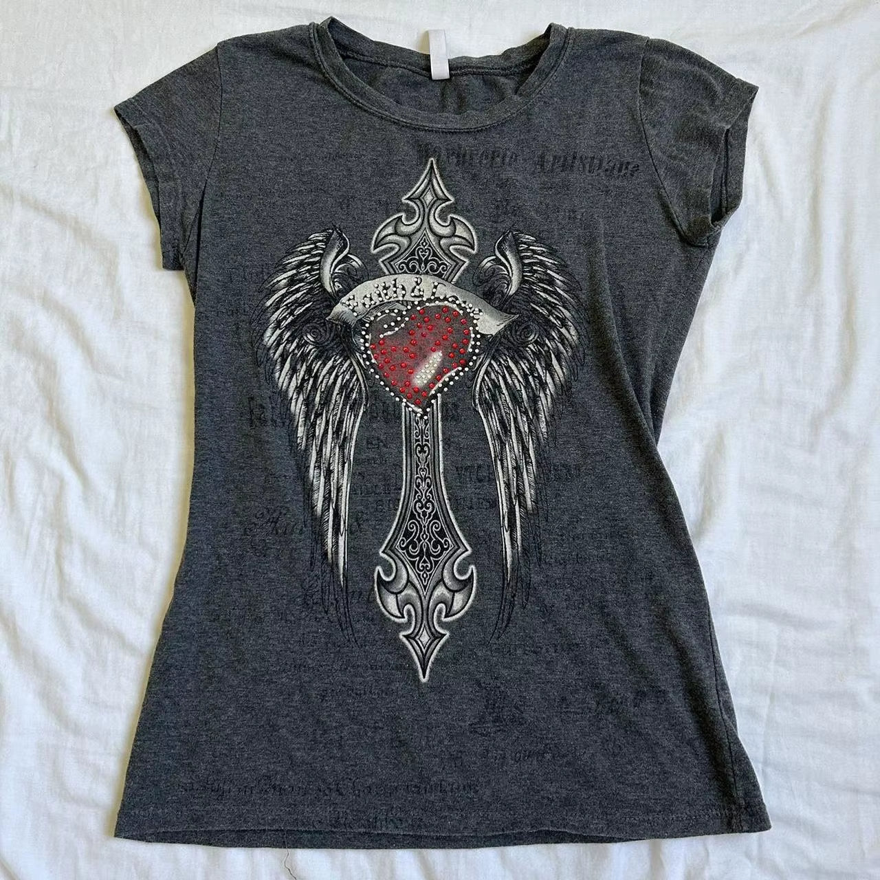 Women 90S Vintage Grunge Crop Tops Y2K Grunge Letter Print T-Shirt Retro Graphic Short Sleeve Tee Punk Hip Hop Cyber Streetwear