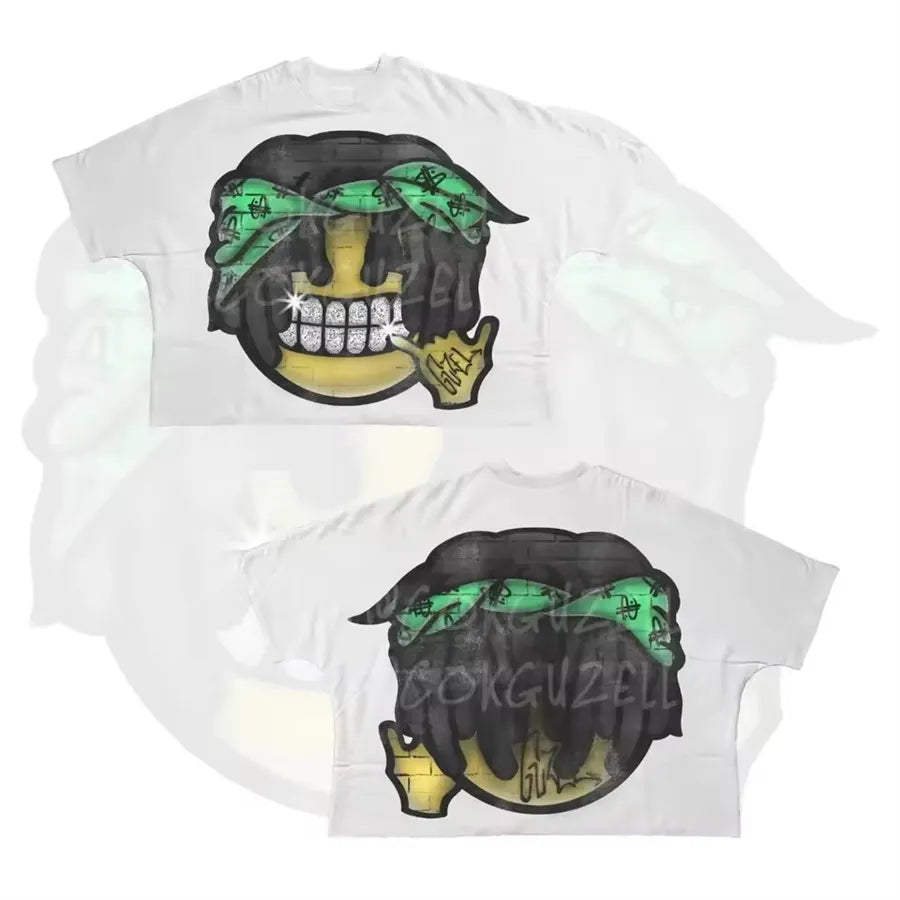 Designer Men'S T Shirts Y2K Shirt Harajuku Oversized High Quality Vintage Graphic Shirt Streetwear Top Goth Women Clothes Size S-3XL