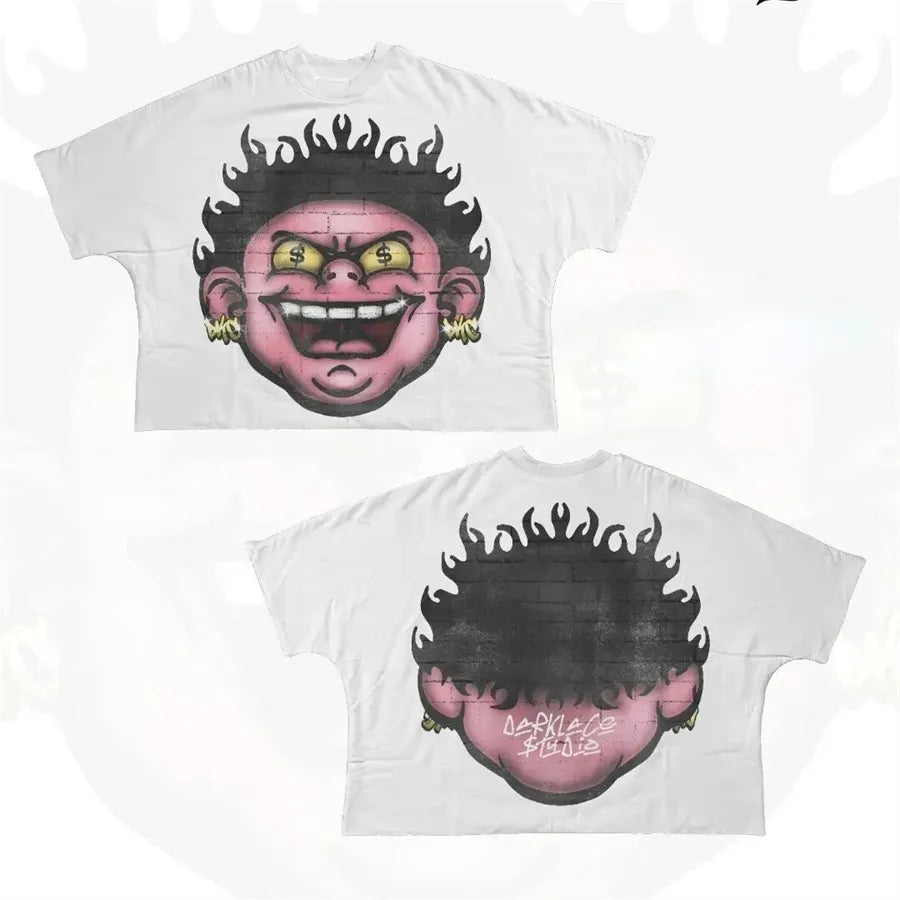 Designer Men'S T Shirts Y2K Shirt Harajuku Oversized High Quality Vintage Graphic Shirt Streetwear Top Goth Women Clothes Size S-3XL