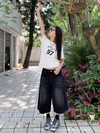 Reddachic Retro Y2K Baggy Jorts 