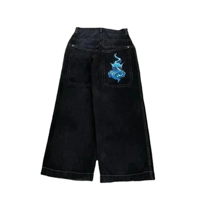 Y2K Men Jeans Goth Printed Graphic High Quality Baggy Jeans Fashion Hip Hop Streetwear Men Women Harajuku Casual Wide Leg Jeans