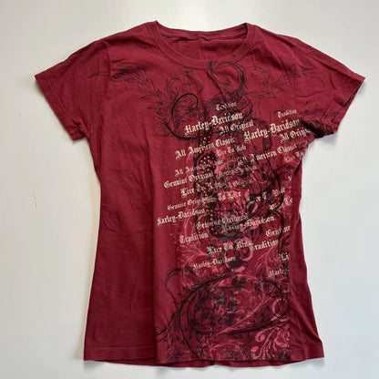 Women 90S Vintage Grunge Crop Tops Y2K Grunge Letter Print T-Shirt Retro Graphic Short Sleeve Tee Punk Hip Hop Cyber Streetwear